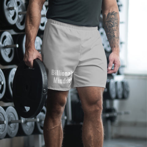 ( Billionaire Mindset ) Men's Grey Athletic Long Shorts