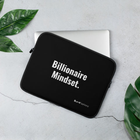 ( Billionaire Mindset ) Black Laptop Sleeve Case