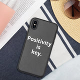 ( Positivity is key ) Biodegradable iPhone case